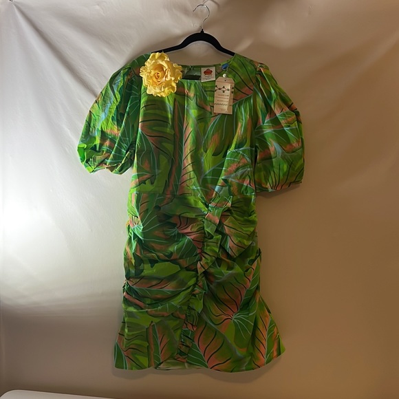 Anthropologie Farm Rio Puff-Sleeve Mini Dress - Picture 12 of 12